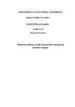 Referāts 'Valmieras pilsētas sociāli ekonomiskā situācija un attīstības iespējas', 1.