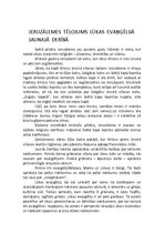 Referāts 'Jeruzālemes tēlojums Lūkas evaņģēlijā Jaunajā Derībā', 1.
