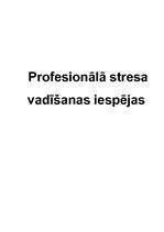 Referāts 'Profesionālā stresa vadīšanas iespējas', 1.