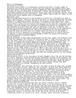 Eseja 'Ethics and Management', 1.