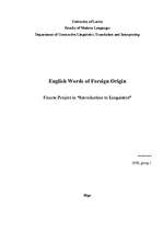 Konspekts 'English Words of Foreign Origin', 1.