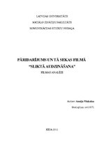 Eseja 'Pāridarījums un tā sekas filmā "Sliktā audzināšana"', 1.