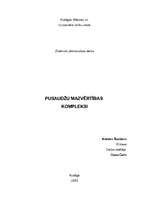 Referāts 'Pusaudžu mazvērtības kompleksi', 1.