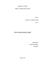 Referāts 'Aktīvā tūrisma iespējas Liepājā', 1.