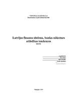 Referāts 'Latvijas finanšu sistēma, banku nākotnes attīstības tendences', 1.