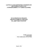 Prakses atskaite 'Prakses atskaite viesu namā SIA "Brūveru īpašumi"', 1.