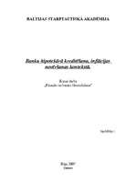 Referāts 'Banku hipotekārā kreditēšana inflācijas novēršanas kontekstā', 1.