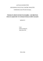 Referāts 'Žurnālista profesionālā neatkarība – likumdošanā sniegto garantiju un to pieliet', 1.