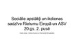 Prezentācija 'Sociālie apstākļi un ikdienas dzīve Rietumeiropā un ASV 20.gadsimta otrajā pusē', 1.