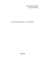 Referāts 'Sporta pēcpusdienas plānojums 1. - 2.klases skolēniem', 1.