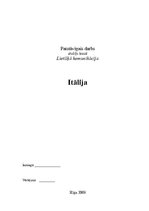 Referāts 'Itālija', 1.