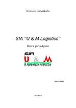 Biznesa plāns 'SIA "U&M Logistics"', 1.
