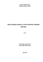 Eseja 'Komunikācijas process un komunikatīvās uzvedības īpatnības', 1.