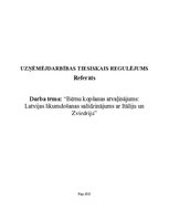 Referāts 'Bērnu kopšanas atvaļinājums: Latvijas likumdošanas salīdzinājums ar Itāliju un Z', 1.