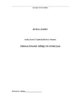 Referāts 'Firmas finanšu mērķi un funkcijas', 1.