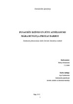 Referāts 'Pusaudžu dzīves un jūtu attēlojums Māra Runguļa prozas darbos', 1.
