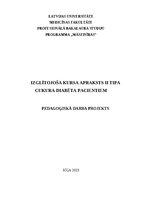 Referāts 'Izglītojoša kursa apraksts II tipa cukura diabēta pacientiem', 1.