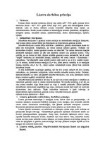 Konspekts 'Lāzeru darbības princips', 1.