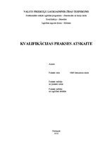 Prakses atskaite 'Prakses atskaite', 1.