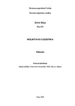 Referāts 'Noliktavu loģistika', 1.