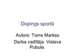 Prezentācija 'Dopings sportā', 1.