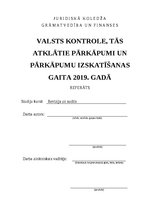 Referāts 'Valsts kontrole, tās atklātie pārkāpumi un pārkāpumu izskatīšanas gaita 2019. ga', 1.