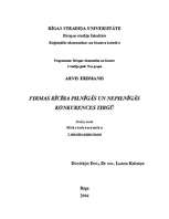 Konspekts 'Firmas rīcība pilnīgās un nepilnīgās konkurences tirgū', 1.