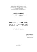Diplomdarbs 'Kokokvilnas tekstiliju drukas pastu pētījumi', 1.