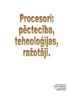 Referāts 'Procesori: pēctecība, tehnoloģijas, ražotāji', 1.