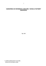 Biznesa plāns 'SIA "Arona & partneri"', 1.
