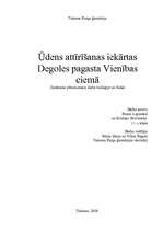 Referāts 'Ūdens attīrīšanas iekārtas Degoles pagasta Vienības ciemā', 2.