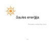 Prezentācija 'Saules enerģija', 1.