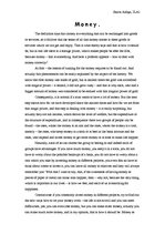 Eseja 'Money - are We Slaves or Masters?', 1.