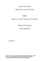 Konspekts 'Baltijas valstu ārējās ekonomikas atveseļošanās', 1.