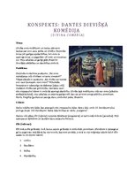 Konspekts 'Dantes darba "Dievišķā komēdija" konspekts', 1.