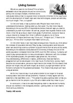 Eseja 'Living Forever', 1.