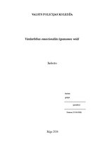 Referāts 'Vardarbības emocionālās izpausmes veidi', 1.