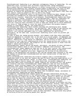 Eseja 'Transformational Leadership for Change', 1.