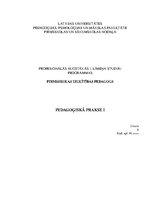 Prakses atskaite 'Pedagoģiskā prakse I', 1.