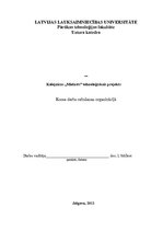 Prakses atskaite 'Kafejnīcas "Mielasts" tehnoloģiskais projekts', 1.