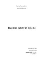 Referāts 'Serīns, treonīns, cisteīns', 1.