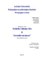 Referāts 'Frīdrihs Vilhelms Nīče. Personība un masas', 1.