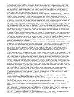 Eseja 'A Cultural Study of Singapore', 2.