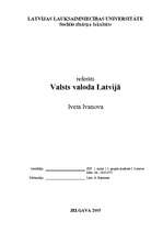 Referāts 'Valsts valoda Latvijā', 1.