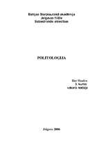 Konspekts 'Politoloģija', 1.