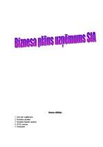 Biznesa plāns 'Biznesa plāns kafejnīcai', 1.