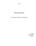 Konspekts 'Borrowings of Words', 1.