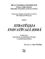 Konspekts 'Stratēģija inovatīvajā jomā', 1.