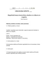 Konspekts 'Magnētiskā lauka intensivitātes atkarība no attāluma no magnēta', 1.