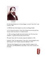 Konspekts '"Coca-Cola" History', 1.
